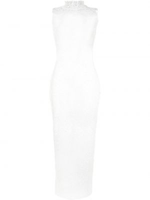 Мрежеста коктейлна рокля без ръкави Concepto бяло