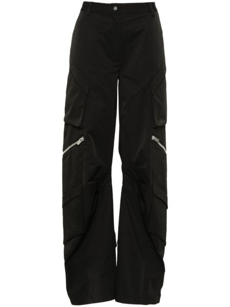 Βαμβακερό παντελόνι με ίσιο πόδι Heliot Emil μαύρο