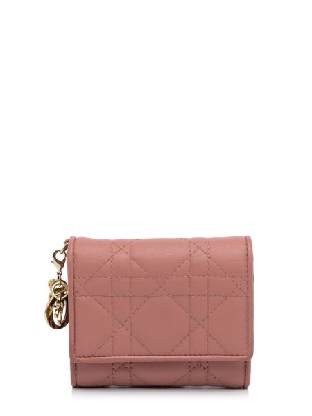 Kožená peněženka Christian Dior Pre-owned růžová