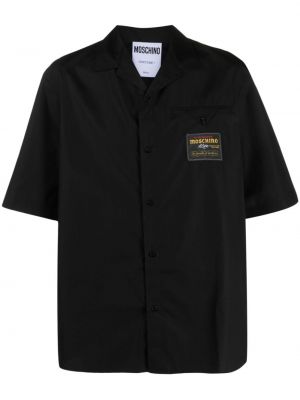 Bavlněná košile Moschino černá