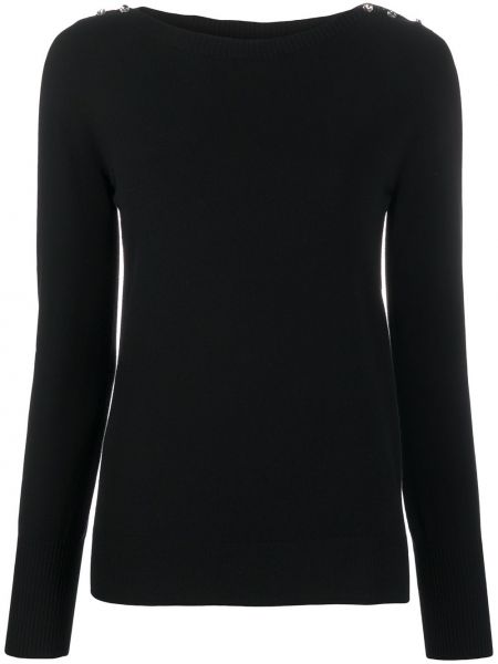 Jersey con botones de tela jersey de cristal Twinset negro