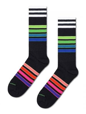 Кроссовки в полоску в уличном стиле Happy Socks черные