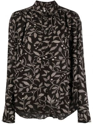 Φλοράλ μπλούζα με σχέδιο Marant Etoile μαύρο