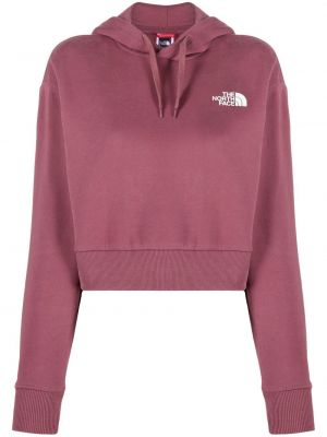 Trykt hettegenser The North Face lilla