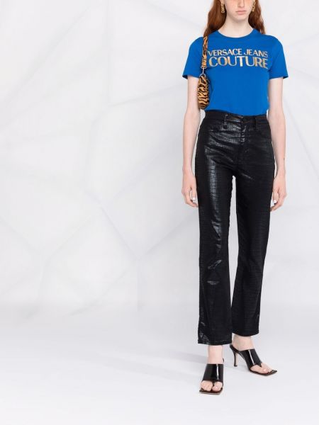 Camiseta con estampado Versace Jeans Couture azul