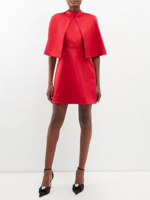 Атласное платье мини Carolina Herrera красное