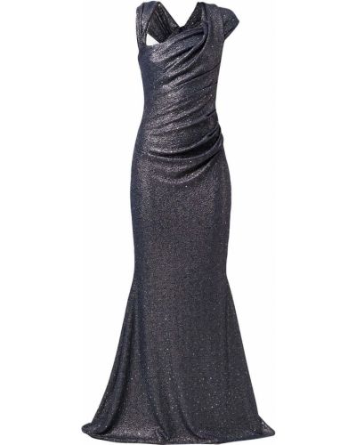 Платье с открытыми плечами металлик Talbot Runhof