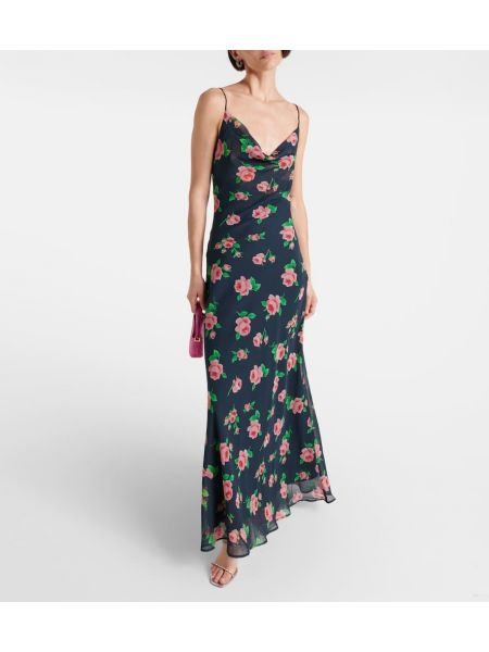 Midi haljina s cvjetnim printom Rotate ružičasta