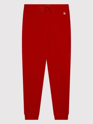 Kalhoty United Colors Of Benetton, červená