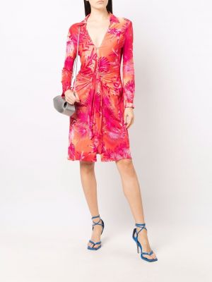 Zīda kleita ar apdruku Versace Pre-owned
