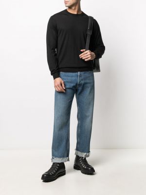 Pull col rond Cruciani noir