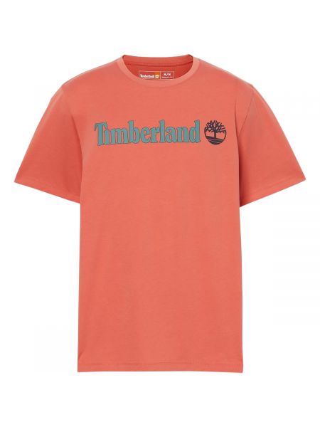 Koszulka z krótkim rękawem Timberland pomarańczowa