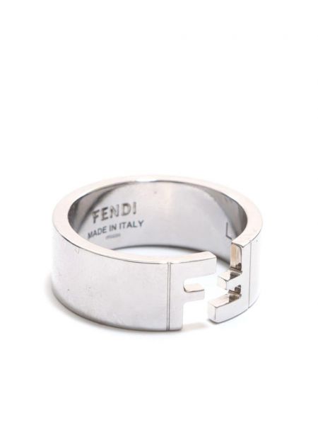 Srebrny pierścionek Fendi Pre-owned srebrny