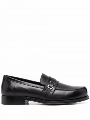 Pantofi loafer din piele cu cataramă Sergio Rossi negru