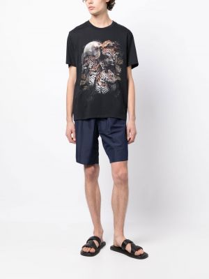 T-shirt aus baumwoll mit leopardenmuster Camilla schwarz