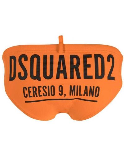 Trykt badebukse Dsquared2 oransje