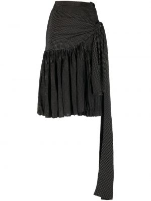 Puntíkaté hedvábné sukně s knoflíky s vysokým pasem Gianfranco Ferré Pre-owned - bílá