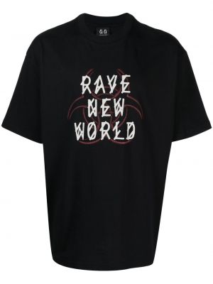 T-shirt aus baumwoll mit print 44 Label Group schwarz