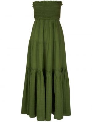 Pamut hosszú ruha Veronica Beard zöld