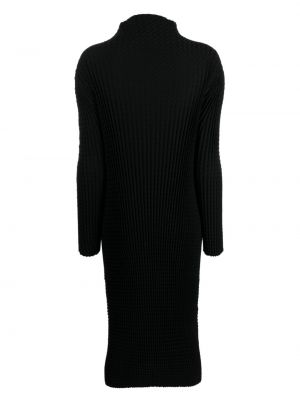 Robe mi-longue en tricot Issey Miyake noir
