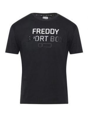 T-shirt di cotone Freddy nero