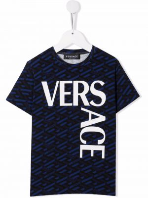 T-shirt för tjejer Versace Kids blå