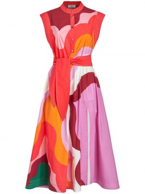 Robe mi-longue à imprimé Etro rose