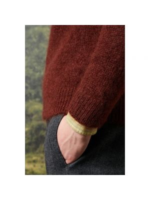 Cárdigan de seda de lana mohair Massimo Alba marrón