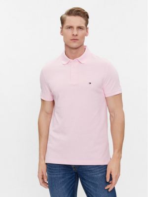 Polo majica slim fit Tommy Hilfiger ružičasta