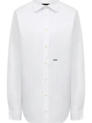 Белая хлопковая рубашка Dsquared2