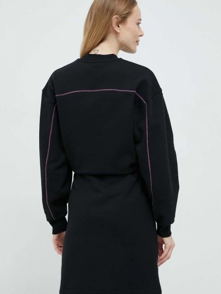 Oversized bavlněné midi šaty Karl Lagerfeld černé