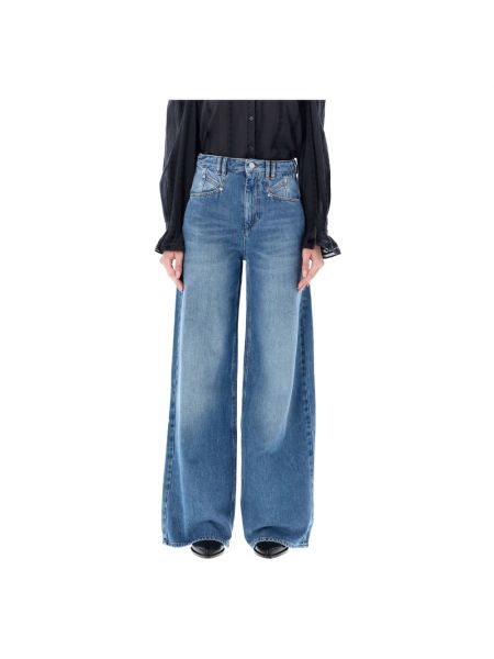 High waist straight jeans ausgestellt Isabel Marant Etoile blau