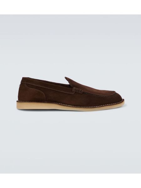 Pantofi loafer din piele de căprioară Dolce&gabbana maro