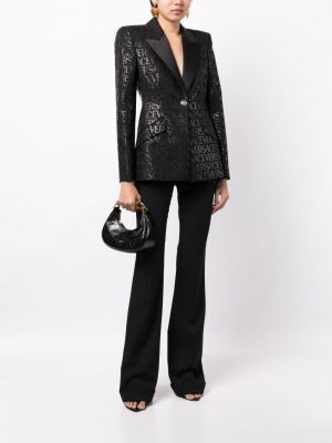 Jacquard blazer Versace schwarz