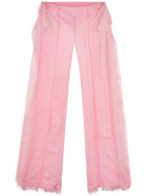 Прозрачни панталон с протрити краища Diesel розово