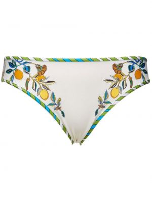 Bikini s cvetličnim vzorcem s potiskom La Doublej bela
