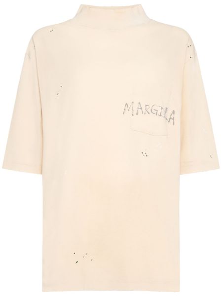 Camiseta de algodón de tela jersey Maison Margiela