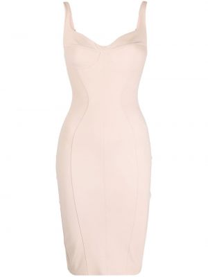Κοκτέιλ φόρεμα με στενή εφαρμογή Elisabetta Franchi ροζ