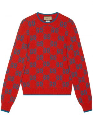 Pull à imprimé en jacquard Gucci