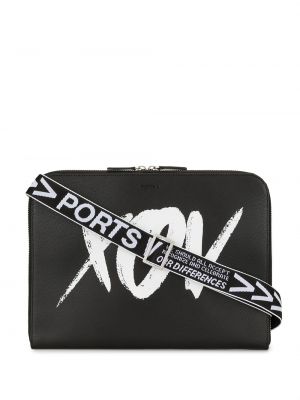 Τσάντα laptop με σχέδιο Ports V μαύρο