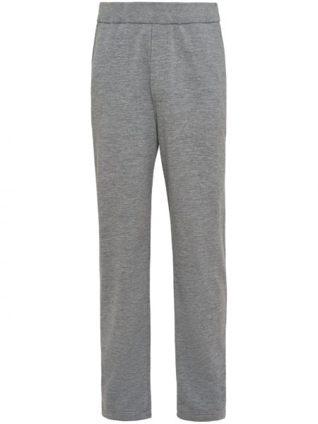 Bavlněné sportovní kalhoty Prada šedé