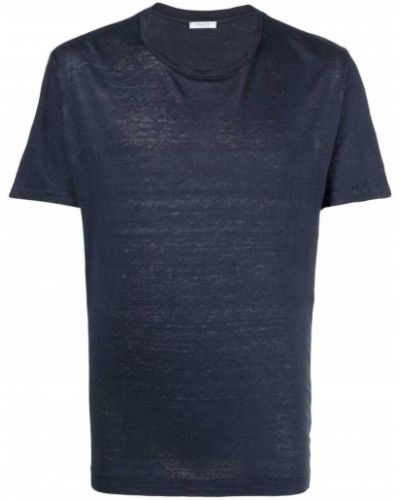 Ľanové tričko Boglioli modrá
