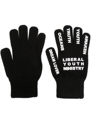 Pletené rukavice s potlačou Liberal Youth Ministry