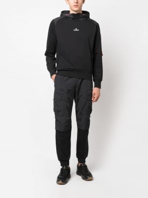 Fleece hoodie mit print Parajumpers schwarz