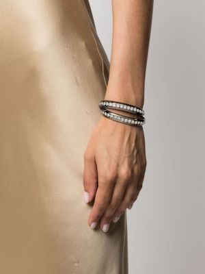 Armband mit kristallen Amina Muaddi silber