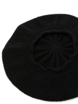 Kašmírový baret Crush Cashmere černý