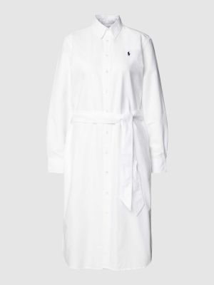 Sukienka mini bawełniana Polo Ralph Lauren biała