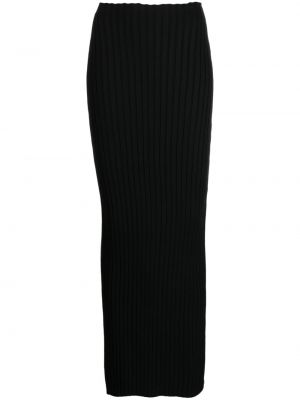 Hodvábna dlhá sukňa The Row čierna