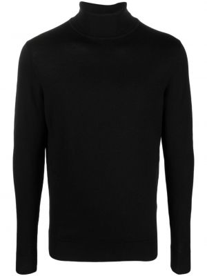 Volneni pulover Sunspel črna