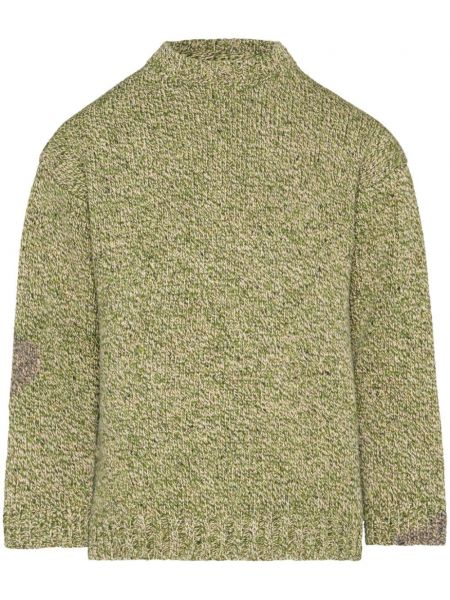 Дълъг пуловер Maison Margiela зелено